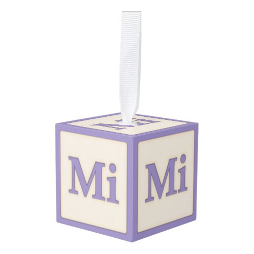 Mi Solfeggio Musical Baby Blocks Purple Cube Ornament