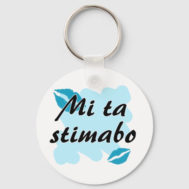 Mi ta stimabo - Papiamento I love you Keychain (Front)