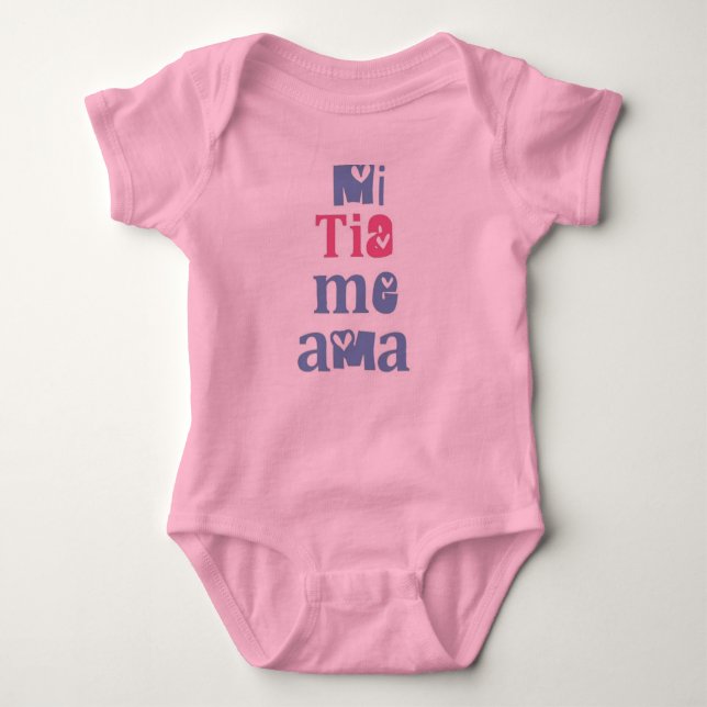 Mi Tia Me Ama Baby Bodysuit (Front)