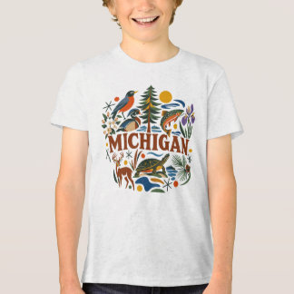 MI Wildlife Symbols Tri-Blend Shirt