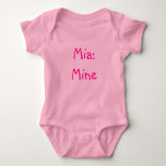 Mia Baby Name Meaning Bodysuit at Zazzle