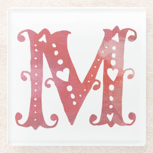 MIA BELLA _M_ pinks and reds Glass Coaster