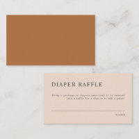 MIA Boho Burnt Orange Baby Shower Diaper Raffle Place Card