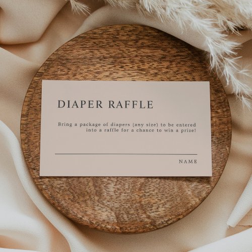 MIA Boho Burnt Orange Baby Shower Diaper Raffle Place Card