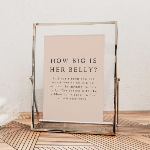 MIA Boho Earth Tone Cream How Big Is Her Belly Poster