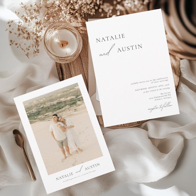 MIA Boho Minimalist Wedding Invitation (Creator Uploaded)