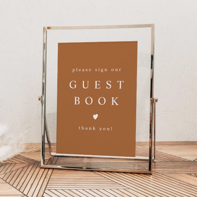 MIA Boho Terracotta Burnt Orange Guest Book Sign (Creator Uploaded)