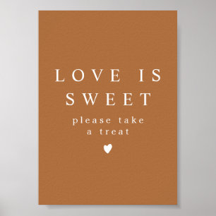 MIA Boho Terracotta Love is Sweet Take a Treat Poster