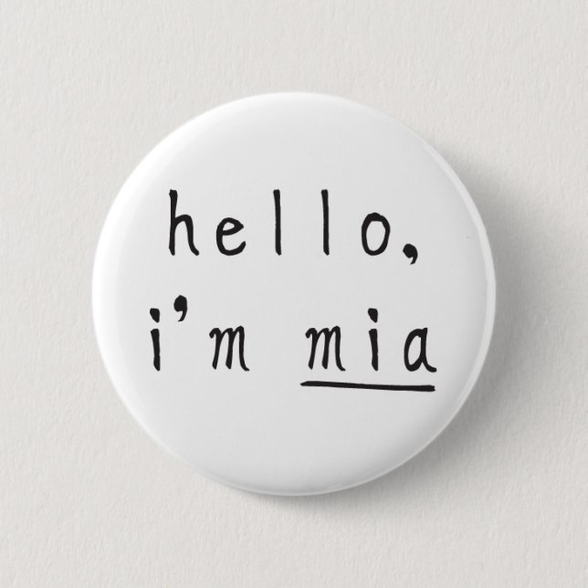 mia, boo & friends button (Front)