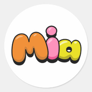Mia Classic Round Sticker