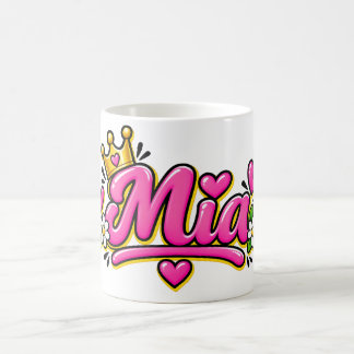 Mia Coffee Mug, Personalized Olivia Name Cup
