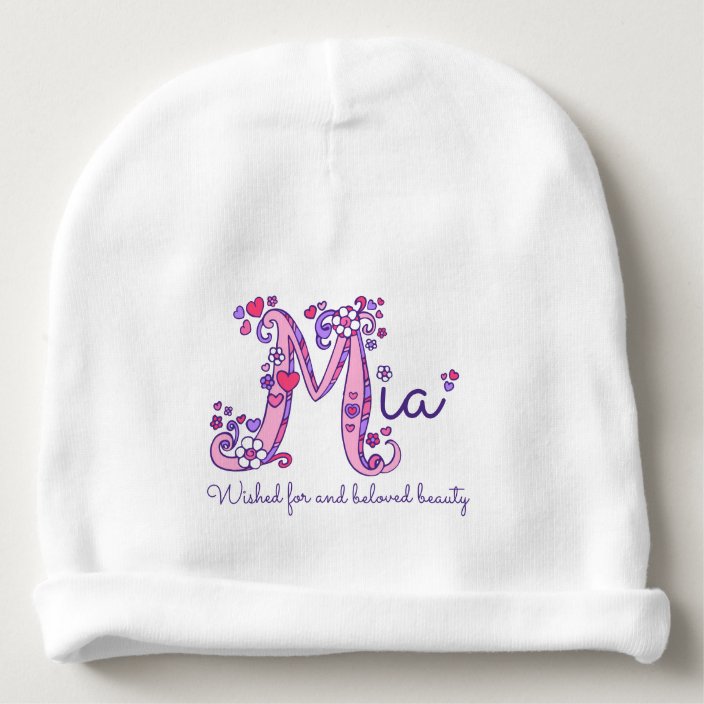 baby hat with name