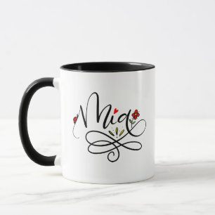 Mia, Hand Lettered Mug