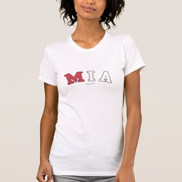 MIA in Florida State Flag Colors T Shirt