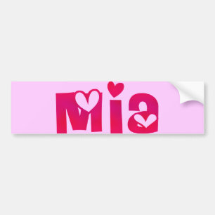 Mia in Hearts Bumper Sticker