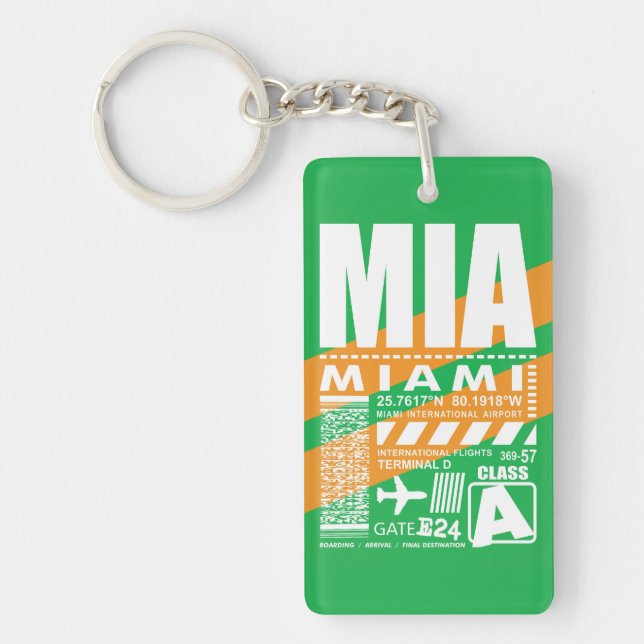 MIA Miami Airport Keychain (Front)
