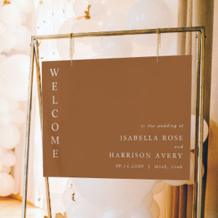 MIA Modern Minimalist Terracotta Wedding Welcome Poster