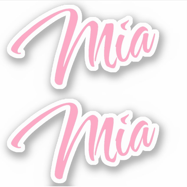 Mia name x2 sticker (Front)
