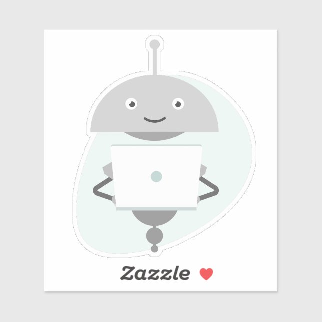 Mia On a Laptop Sticker (Sheet)