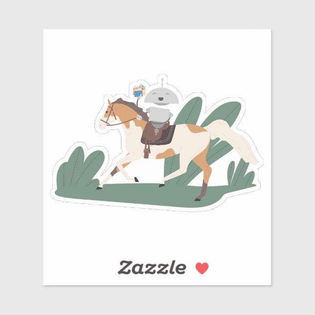 Mia riding horse sticker (Sheet)