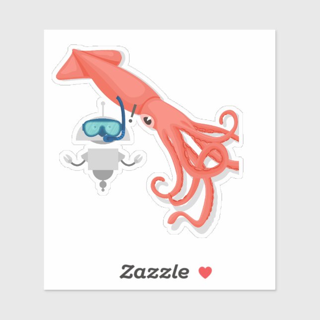 Mia squid sticker (Sheet)