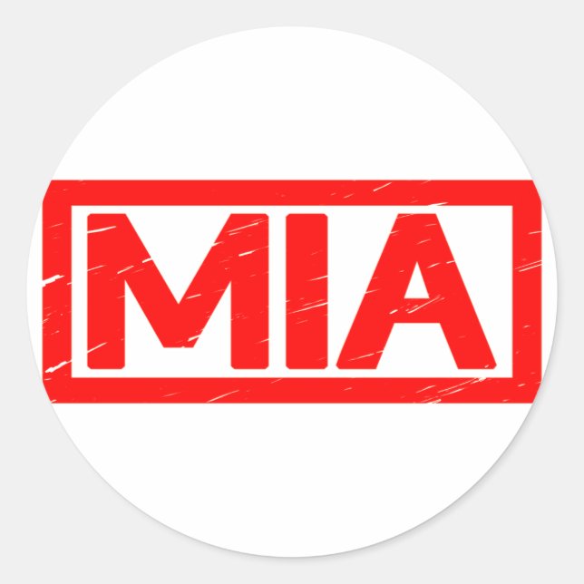 Mia Stamp Classic Round Sticker (Front)