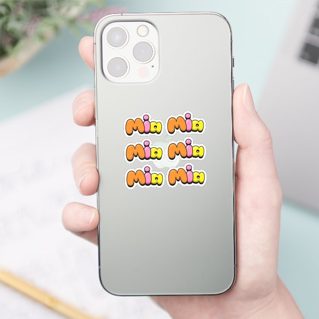 Mia Sticker | Zazzle