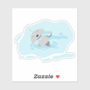 Mia swimming sticker