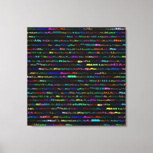 Mia Text Design I Wrapped Canvas Print