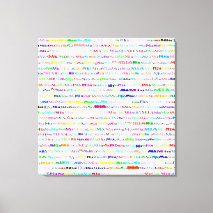 Mia Text Design II Wrapped Canvas Print