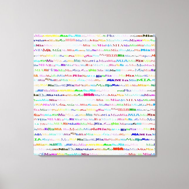 Mia Text Design II Wrapped Canvas Print (Front)