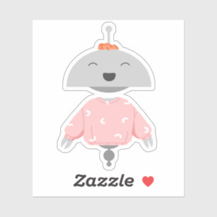 Mia With a Scrunchie Sticker