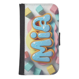 Mia written in graffiti font galaxy s4 wallet case
