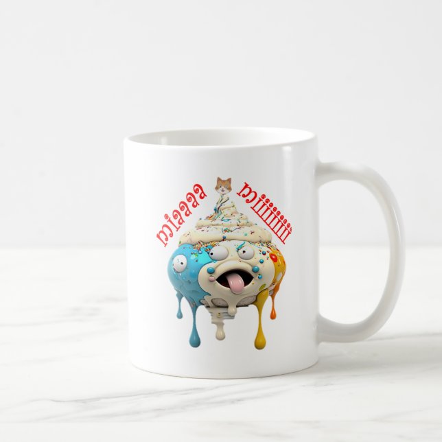 Miaaaa-Miiiii: Whimsical Creamy Delight Coffee Mug (Right)