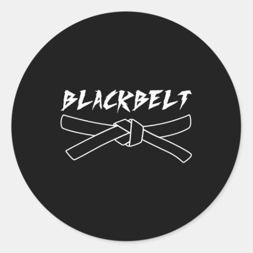 Mial Karate Black Belt Classic Round Sticker