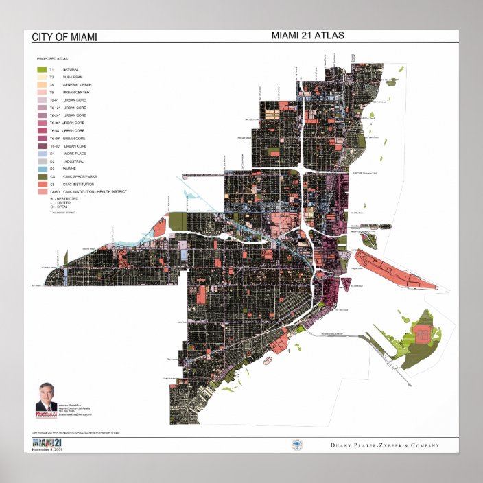 Miami 21 Zoning Code Atlas December 2015 Poster