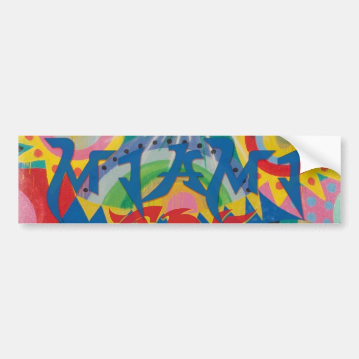 Miami 305 Graffiti Bumper Sticker