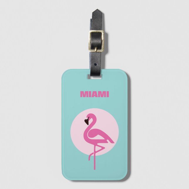 Miami Acrylic Luggage Tag (Front Vertical)