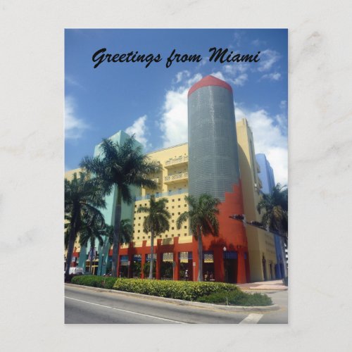 miami art deco postcard