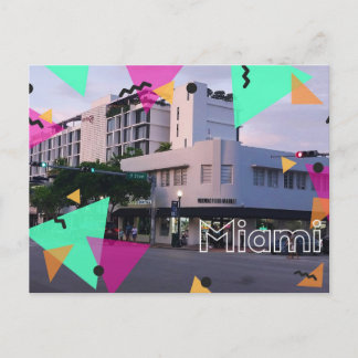 Miami art deco postcard