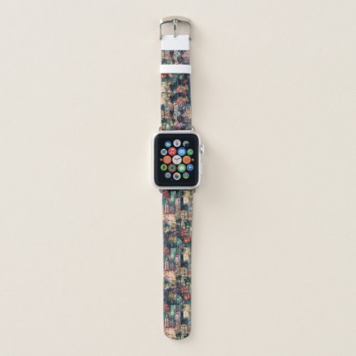Miami at Christmas  New Years in Watercolors Apple Watch Band