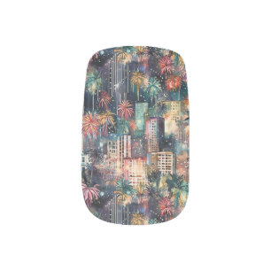 Miami at Christmas & New Year's in Watercolors Minx Nail Art