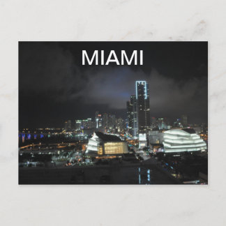 Miami at Night Postcard