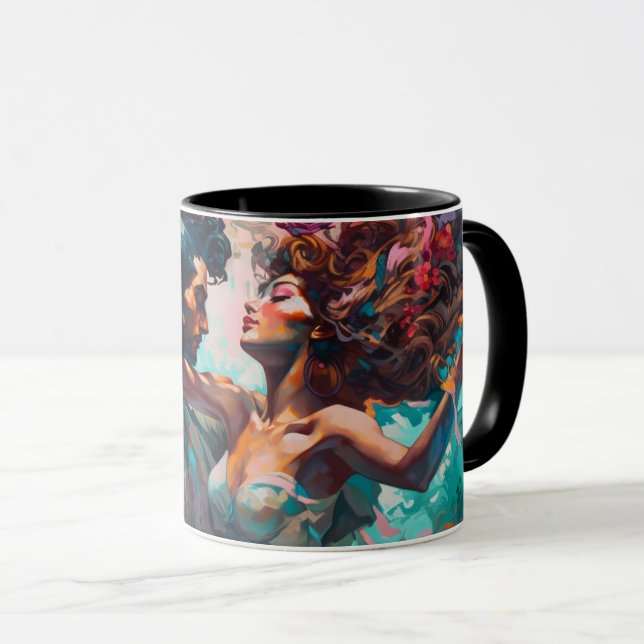 Miami Bachata Dance Dream Painting Mug (Front Right)