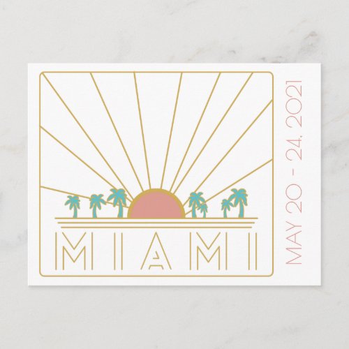 Miami Bachelorette Postcard