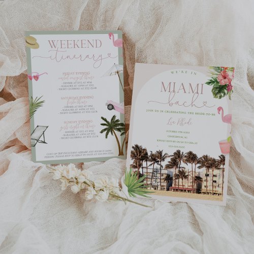 Miami Bachelorette Weekend Invitation  Itinerary