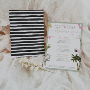 Miami Bachelorette Weekend Itinerary Invitation