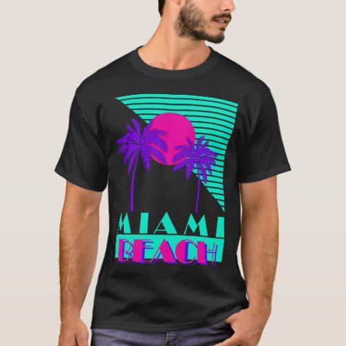 Miami Beach 80s Retro T_Shirt