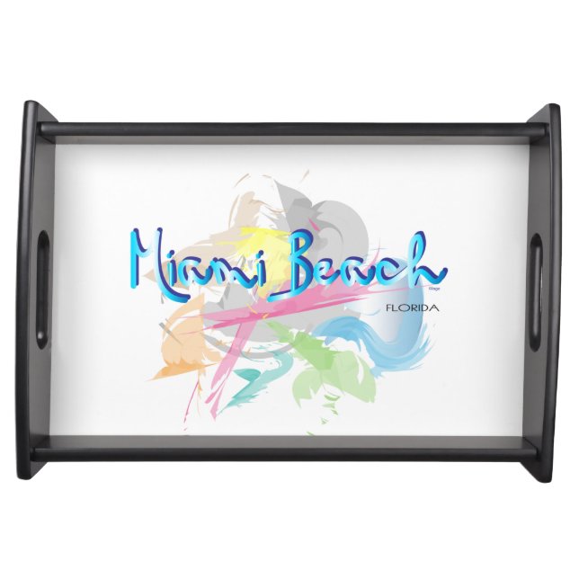 Miami Beach Abstract Serving Tray (Front)