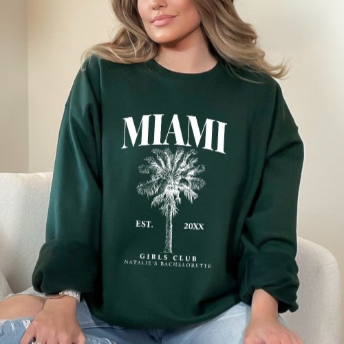 Miami Beach Bachelorette Custom Luxury Social Club Sweatshirt